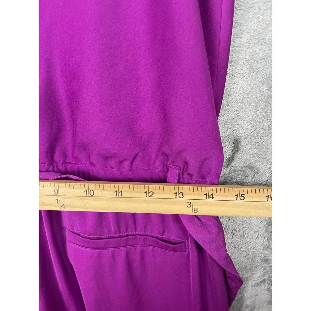 Lauren Ralph Lauren Jumpsuit LRL Womens 8 Purple Cargo Belted Sleeveless Pockets